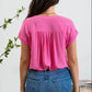 Blu Pepper - Short Roll Sleeve Button Down Shirt