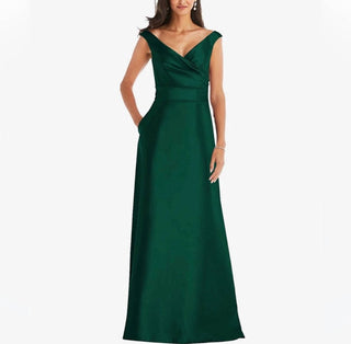 Alfred Sung - Off The Shoulder Satin Gown