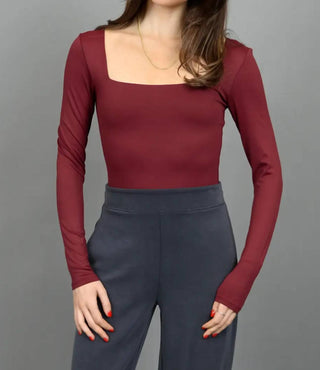 Rd International - Stacy Front And Back Square Neck Bodysuit