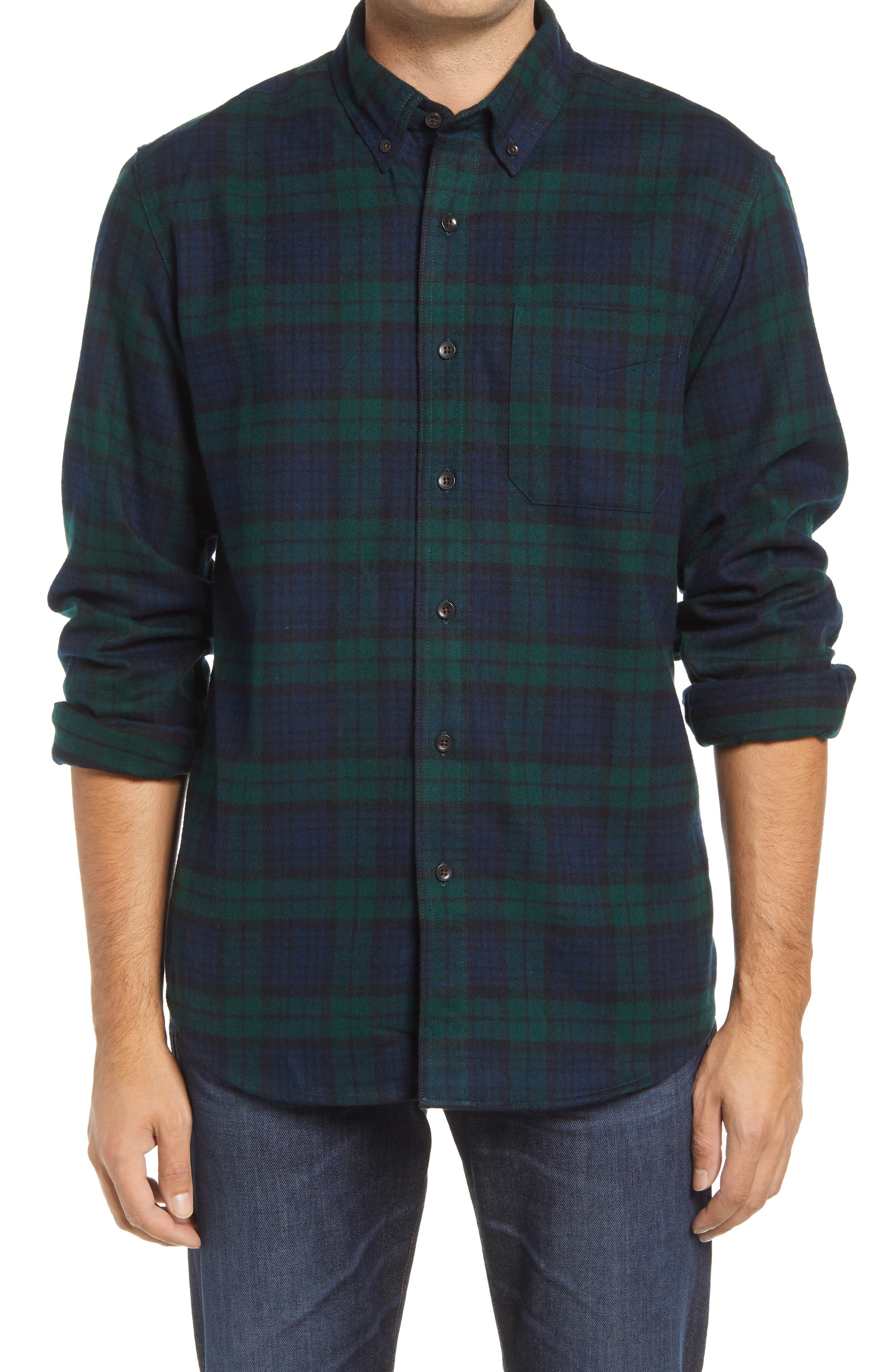 mens-traditional-fit-scotch-plaid-flannel-shirt