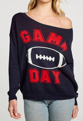 Chaser - Long Sleeve Wide Neck Game Day Pullover