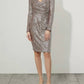 Joseph Ribkoff - Long Sleeve Sequined Dress