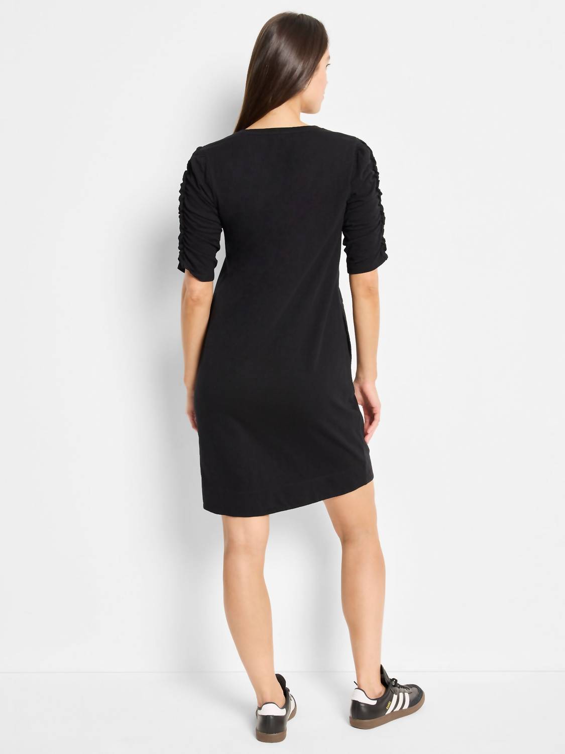 Nic + Zoe - Ruched Elbow Sleeve Sheath Dress
