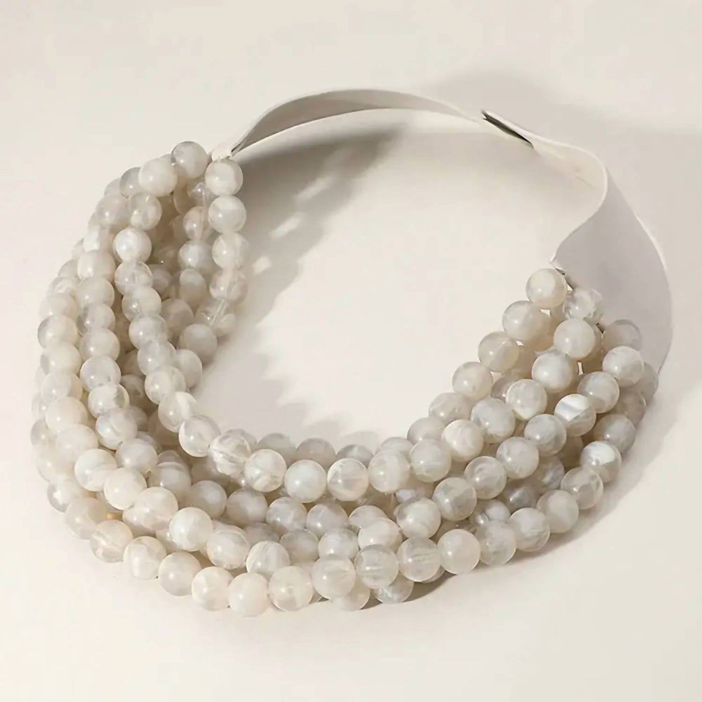 Anb Fashion - Women's Chunky Beaded Layered Necklace