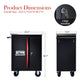 Double Door Clapboard Multi-Function Tool Cart - Black / Red