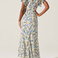 Astr - Celestine Floral Flutter Sleeve Maxi Dress