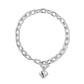 Eklexic - Women's Alana Puffy Heart Charm Necklace