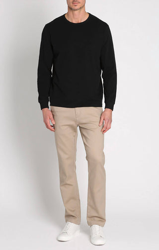 Jachs New York - Bryant Long Sleeve Sueded Cotton Crewneck Shirt