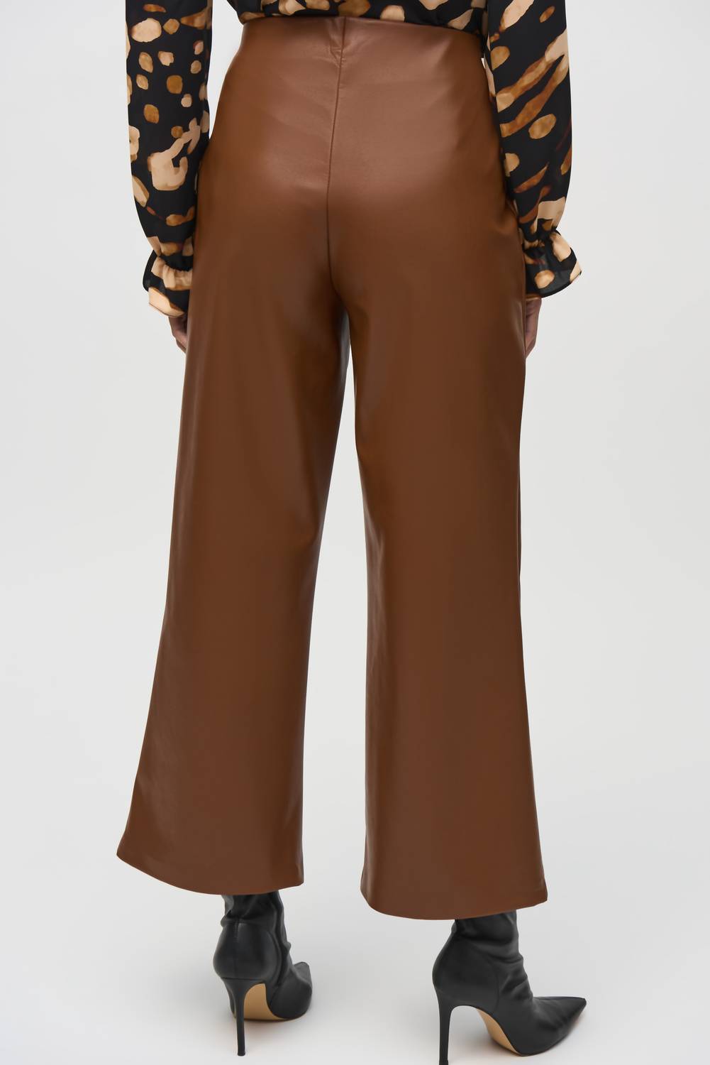 Joseph Ribkoff - Leatherette Wide-leg Pull-on Pants