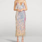 Loveshackfancy - Miriana Feather-trimmed Sequin Slip Midi Dress