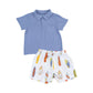 Angel Dear - Boy's Polo Short Sleeve Shirt & Muslin Short