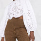 Ganni - BRODERIE ANGLAISE CROPPED BLOUSE