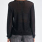 Elan - Ainsley Metallic Mesh Crewneck Sweater