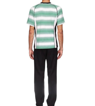 Casablanca - Yarn Dyed Logo Stripe Paneled T-shirt