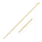14k Yellow Gold High Polish Hexagon Link Bracelet (5.0mm)