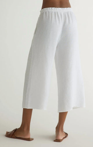 Bella Dahl - Ruffle Waist Wide Leg Crop Pants
