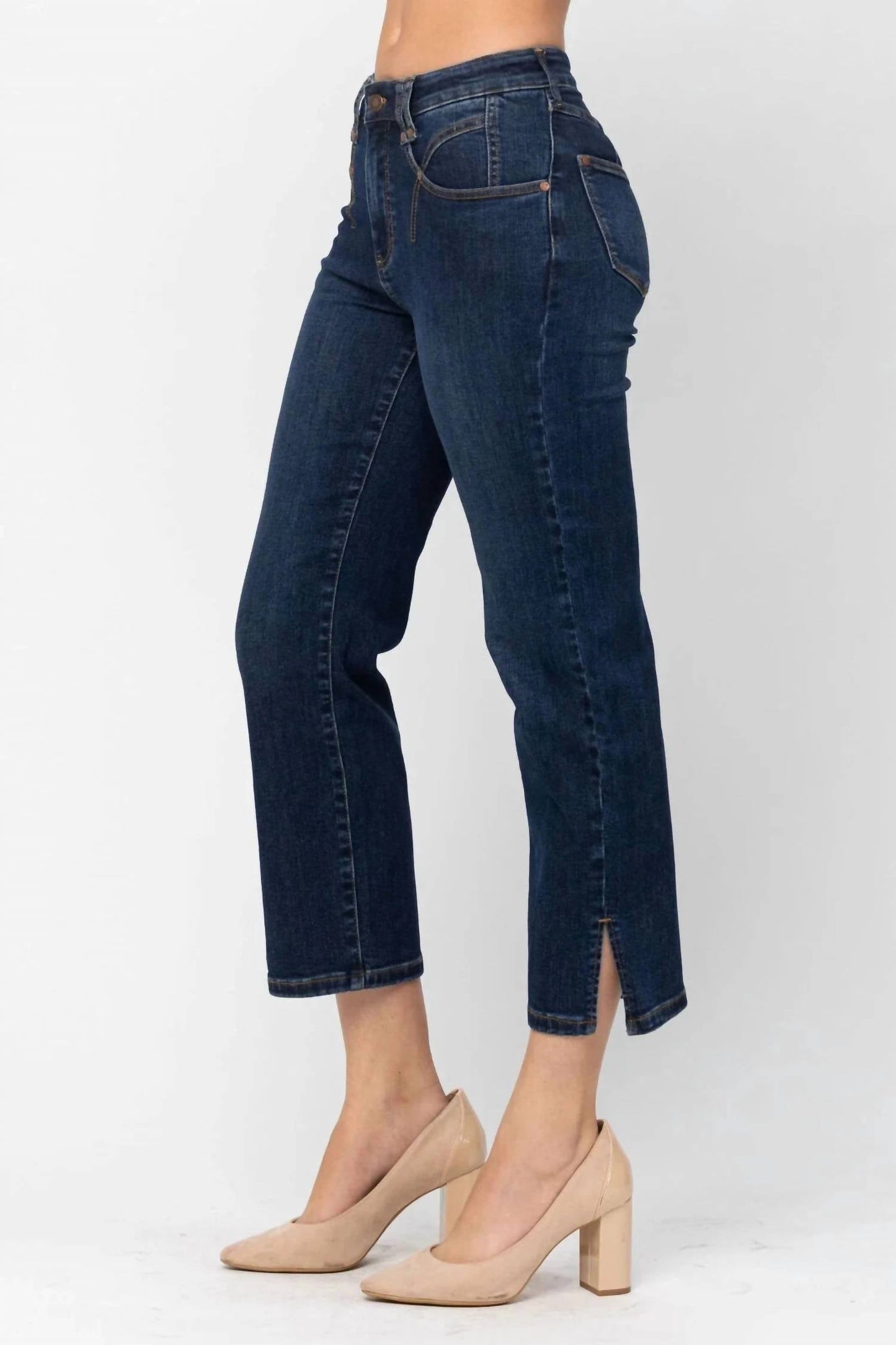 Judy Blue - Side Slits Cropped Jeans