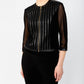 Frank Lyman - Zipper Closure Striped Jacket