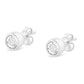 .925 Sterling Silver 1/5 Cttw Round Brilliant-Cut Near Colorless Diamond Miracle-Set Bezel Barrel Style Stud Earrings (I-J Color, I2-I3 Clarity)