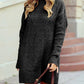 1 The Woman - Cable Knit Drop Shoulder Loose Fit Sweater Dress