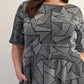 The Curve La - Plus Size Lurex Knit Short Sleeve Midi Dress With Pockets