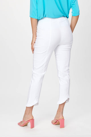 Joseph Ribkoff - Cropped Ruffled Casual Trousers