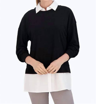 Foxcroft - Sasha Knit-Woven Sleeveless Layering Tunic