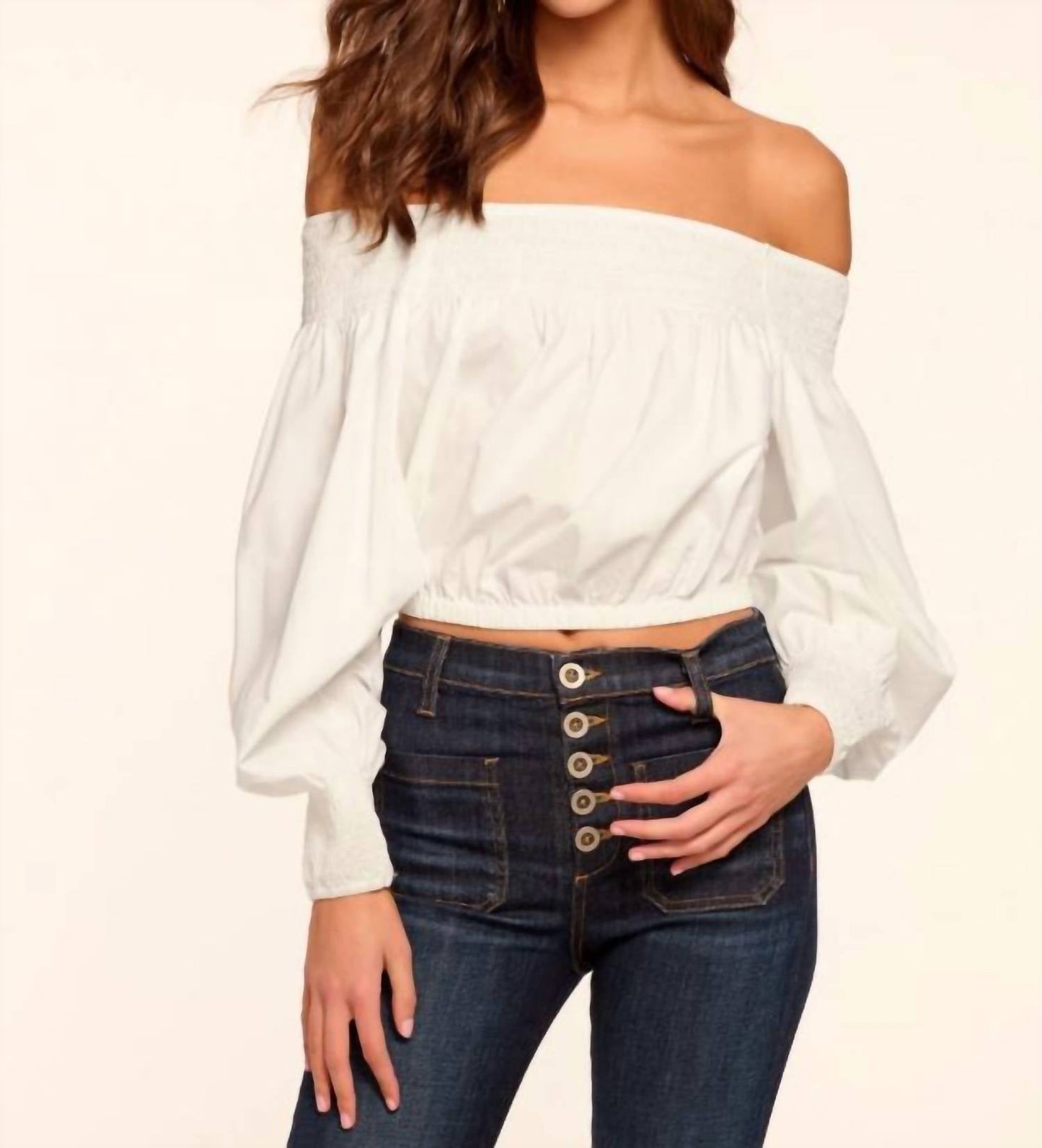 Ramy Brook - Lillian Poplin Off Shoulder Top
