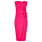 Apricot - WRAP & KNOT COTTON MIDI DRESS