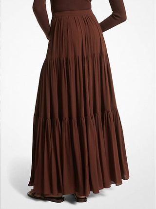 Michael Kors - Silk Georgette Button-front Skirt