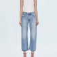 Pistola - Lexi Mid Rise Bowed Straight Jeans