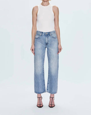 Pistola - Lexi Mid Rise Bowed Straight Jeans