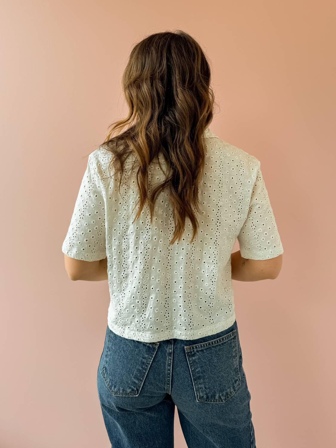 Z Supply - Madrid Knit Eyelet Button Up Top
