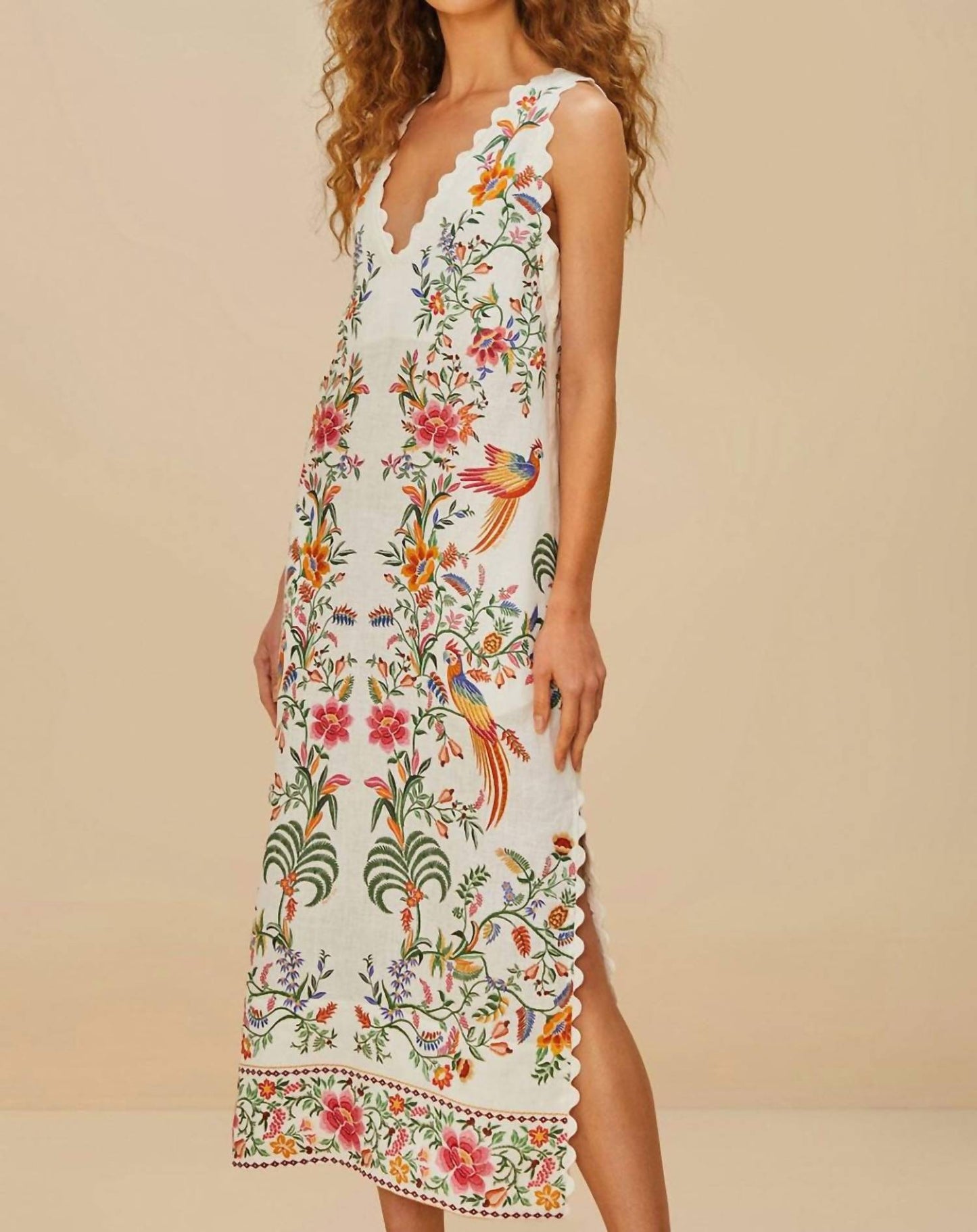 Farm Rio - Delicate Forest Maxi Dress