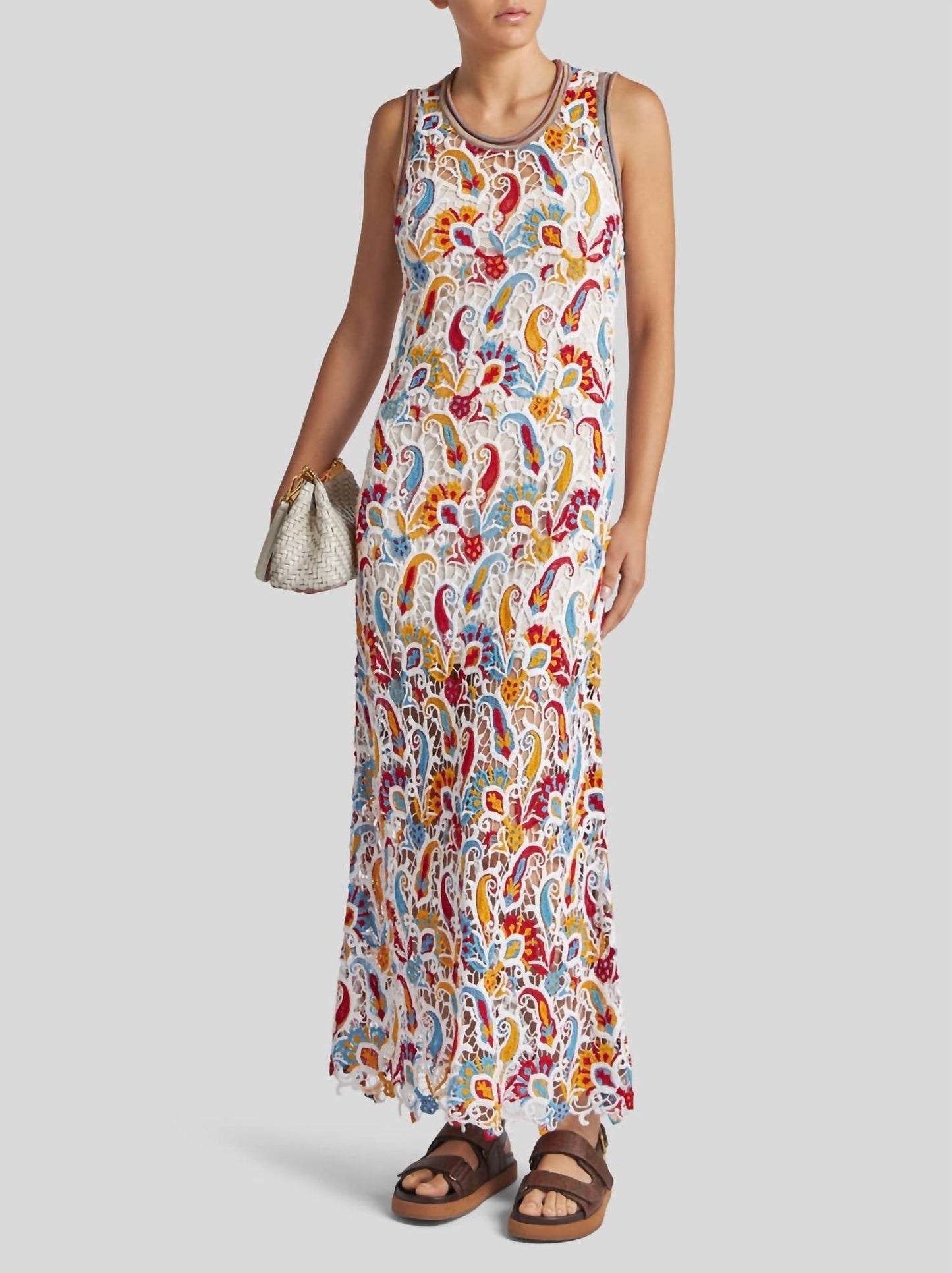 Etro - Paisley Macramé Long Dress