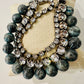 French Kande - Meteor 3 Strand Crystal Laguna Jasper Bracelet