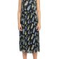 Sam Edelman - Square Neck Elastic Waist Zipper Back Pleated Dress