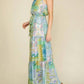 She + Sky - Chiffon Patchwork Tiered Maxi Dress