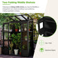 TOPMAX 78-inch Wooden Greenhouse Cold Frame with 4 Independent Skylights and 2 Folding Middle Shelves