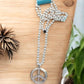 A Rare Bird - Pearl & Rhinestone Peace Sign Necklace