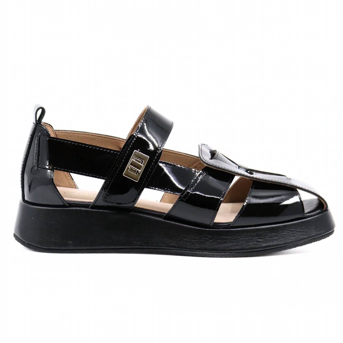 All Black - Women's Patty Lock Sandal
