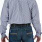 Cinch - Men's Royal Stripe Long Sleeve Button Down Shirt