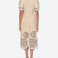 Sea - Melinda Embroidered Short Sleeve Midi Dress