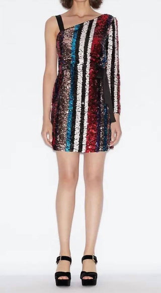 Armani Exchange - Sequin One Shoulder Mini Dress