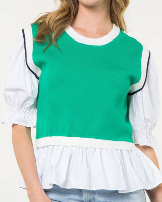 Thml - Mixed Media Knit Top