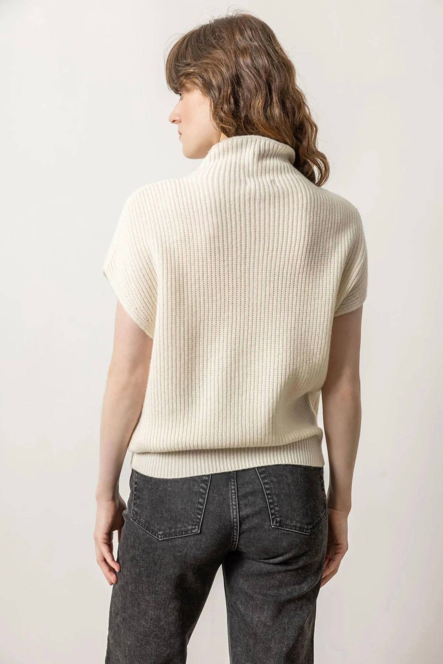 Lilla P - Ribbed Funnel Neck Sweater