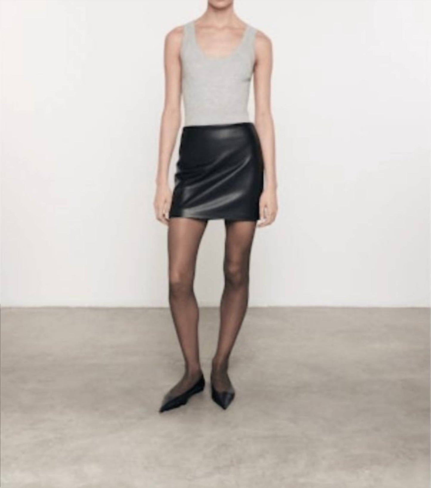 Enza Costa - Vegan Soft Leather Mini Skirt