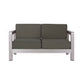 Outdoor Aluminum Loveseat – Low-Profile Patio Seating with Deep Cushions