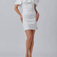 Baby Pink - Off The Shoulder Big Ruffle Mini Dress