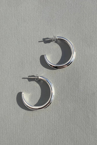 Astor & Orion - Women's Crescent Large Hoops Earrings